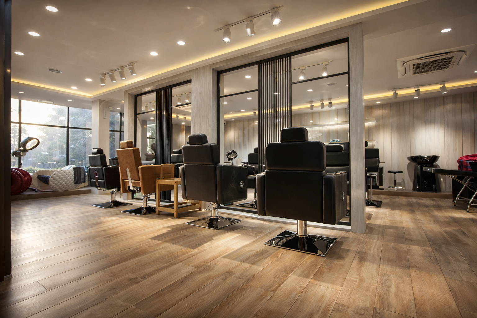 Salon styling floor