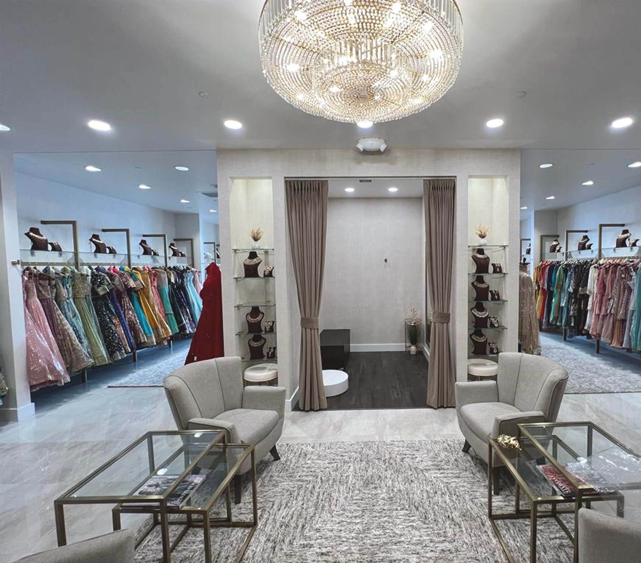 Wedding wear boutique interior